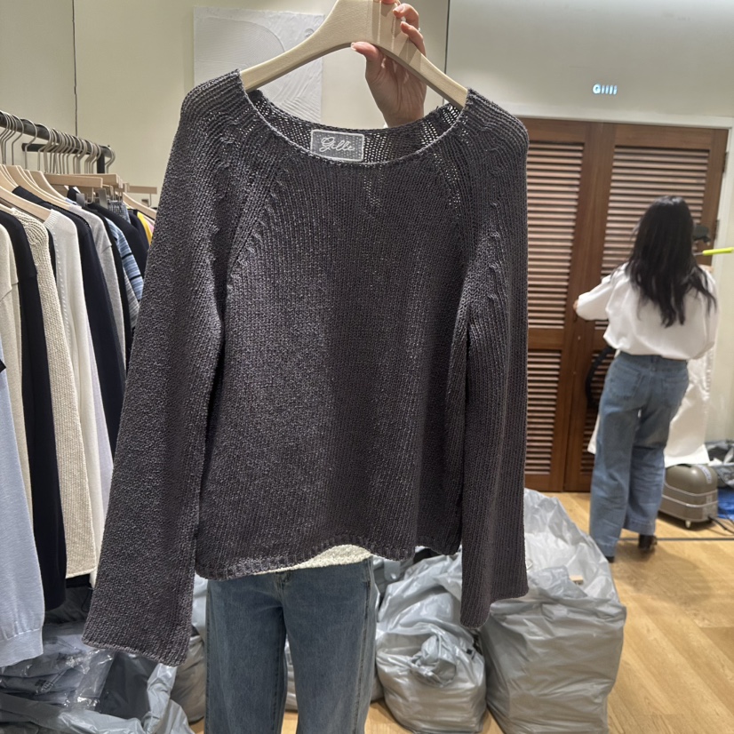 GILLI東大門實拍女士新品人氣休閑真品熱賣推薦針織衫亞麻GILLI針織衫圖色2