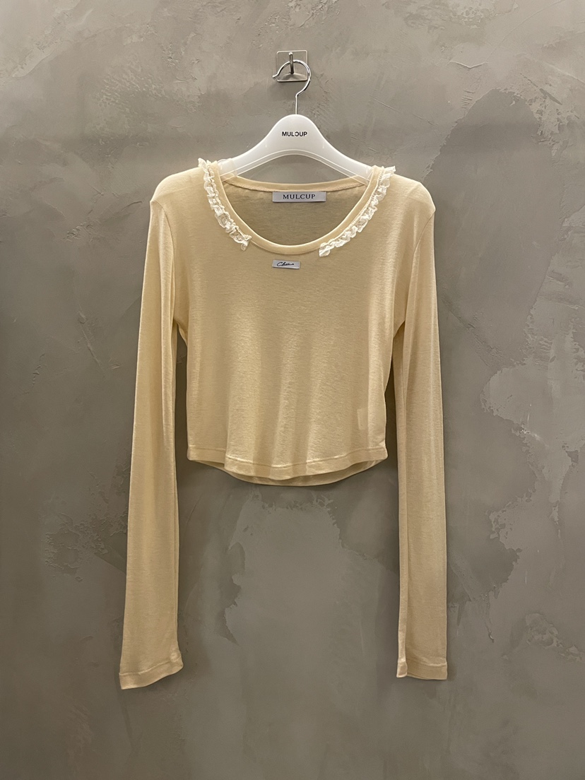 MULCUP韓國直郵女裝新品26春夏真品時尚職業推薦人氣長袖T恤MULCUP長袖T恤圖色1