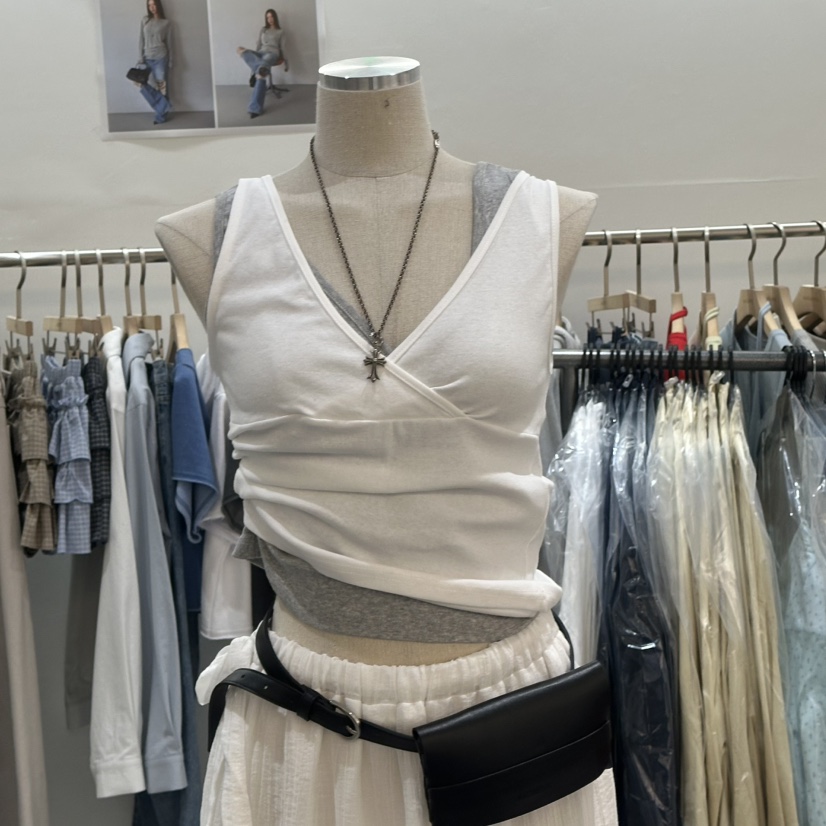 BAGUETTE-P韓國直郵女裝新品真品休閑熱賣推薦職業吊帶背心BAGUETTE-P吊帶/背心圖色4