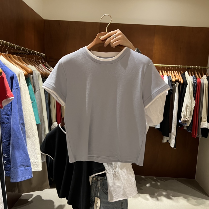 HEBON東大門實拍女士新品人氣時尚真品熱賣職業T恤不含項鏈HEBONT恤圖色2