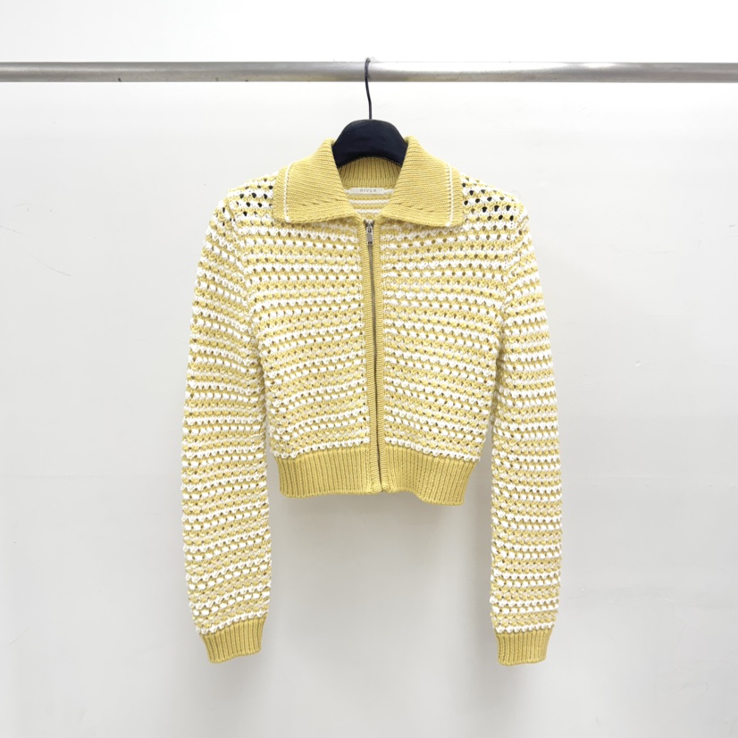 RIVER韓國直郵女士新款時尚熱賣推薦真品26春夏針織衫開襟衫WATER/RIVER針織衫圖色2