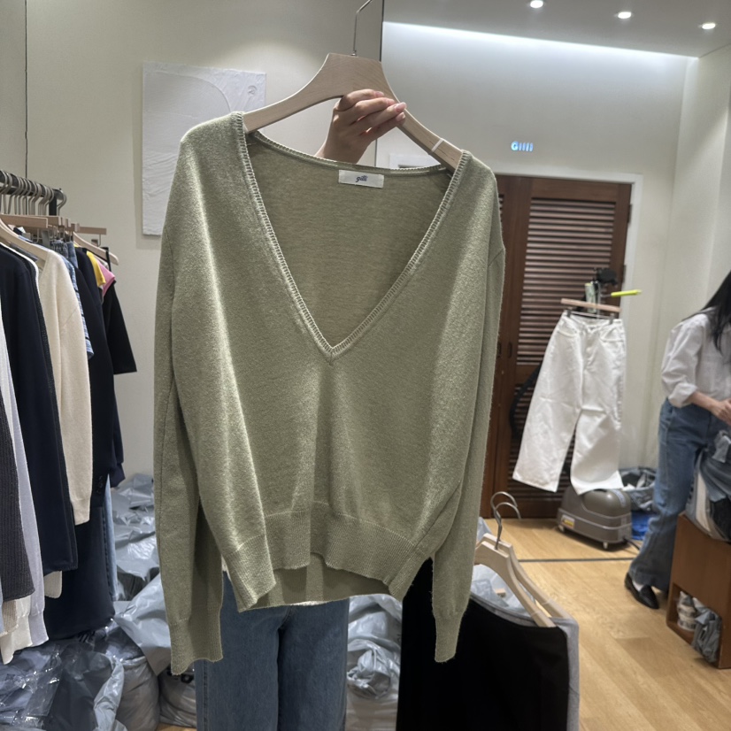 GILLI韓國直郵女士新品人氣休閑職業推薦26春夏真品針織衫GILLI針織衫圖色3
