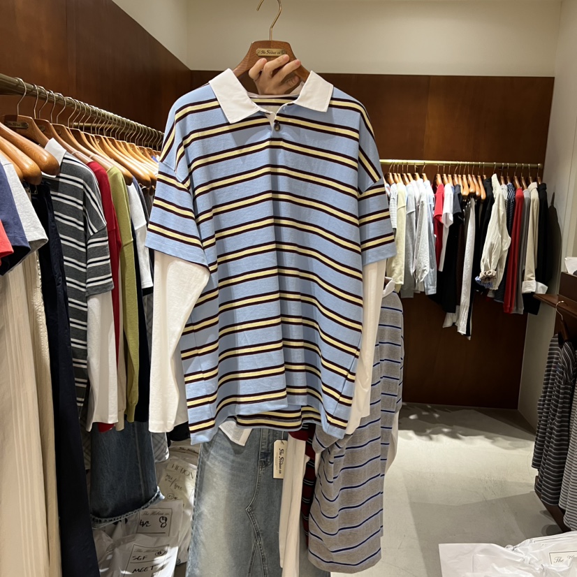 HEBON東大門直郵女士新品真品休閑熱賣26春夏長袖T恤假兩件HEBON長袖T恤圖色3