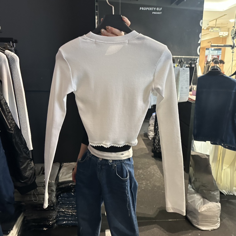 ELF-L東大門代購女士新款真品人氣職業推薦熱賣長袖T恤短款PROJECT ELF/ELF-L長袖T恤