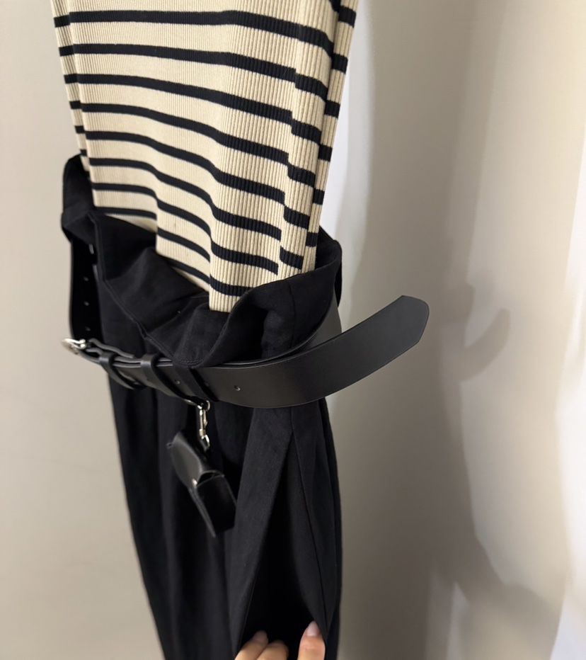 TWENTY FOUR SEVEN24-7東大門代購女士新款熱賣連衣裙含腰帶假兩件TEWNTY FOUR SEVEN24-7連衣裙