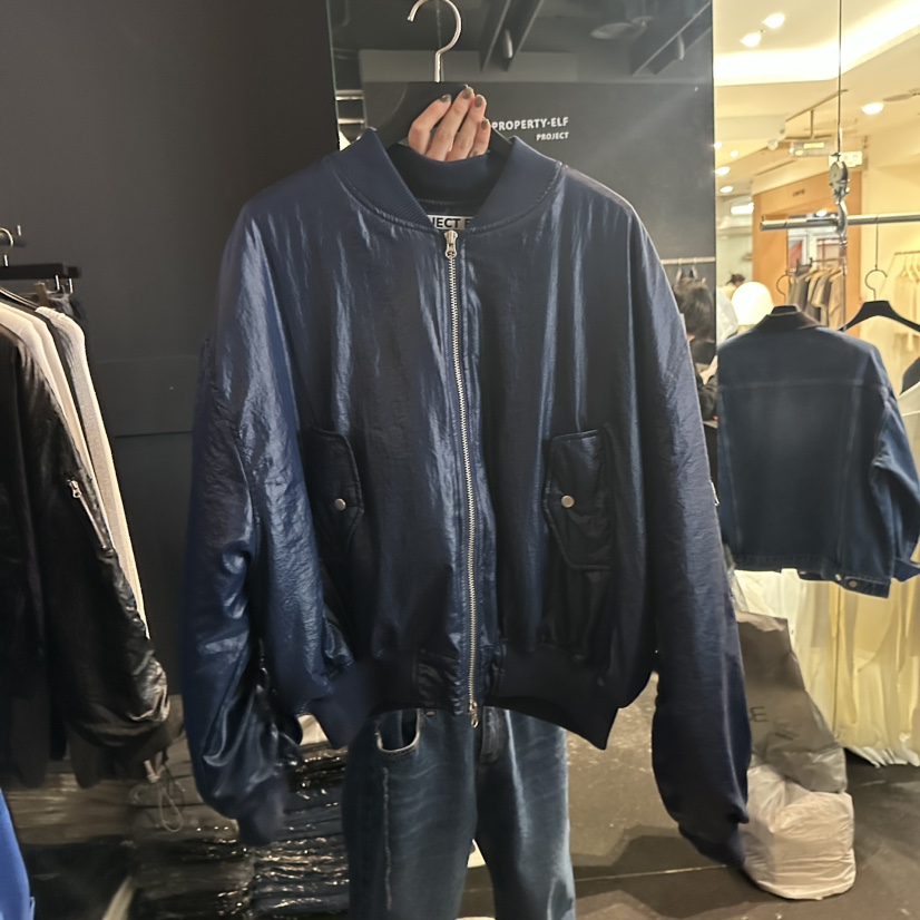 ELF-L東大門代購女裝新款26春夏真品休閑人氣職業熱賣夾克PROJECT ELF/ELF-L夾克圖色1深藍色