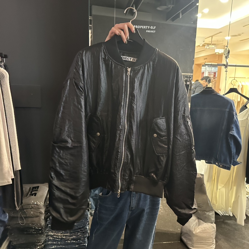 ELF-L東大門代購女裝新款26春夏真品休閑人氣職業熱賣夾克PROJECT ELF/ELF-L夾克圖色2黑色