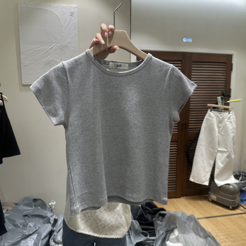 GILLI東大門直郵女士新款26春夏休閑真品推薦時尚人氣T恤GILLIT恤圖色2