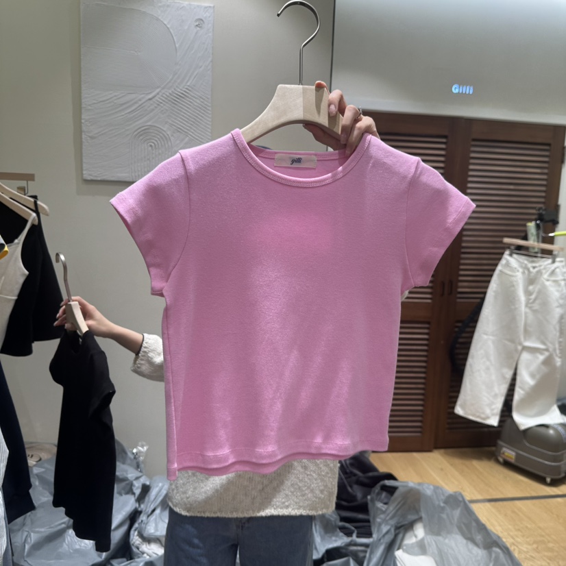 GILLI東大門直郵女士新款26春夏休閑真品推薦時尚人氣T恤GILLIT恤圖色3