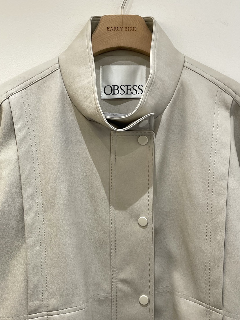 OBSESS韓國代購女士新款人氣時尚職業推薦休閑熱賣夾克皮革OBSESS/EARLY BIRD夾克