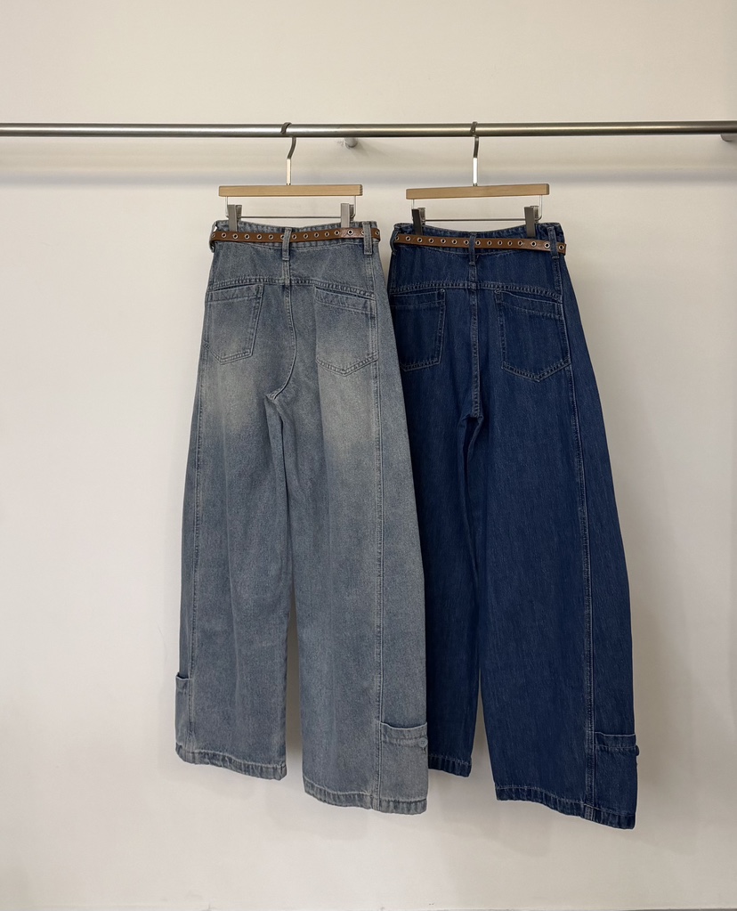 TWENTY FOUR SEVEN24-7東大門代購女裝新款時尚牛仔褲含腰帶TEWNTY FOUR SEVEN24-7牛仔褲