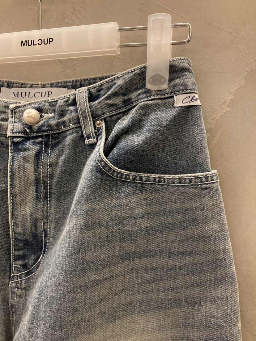 MULCUP韓國代購女士新款職業休閑26春夏真品推薦人氣牛仔褲MULCUP牛仔褲
