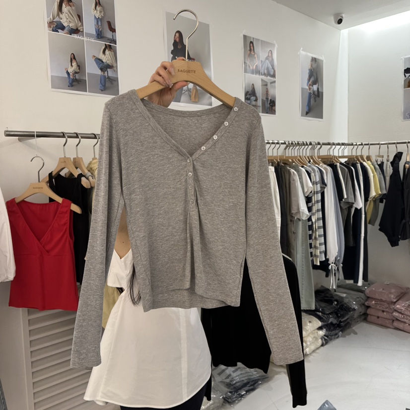 BAGUETTE-P東大門實拍女士新品真品休閑職業人氣長袖T恤BAGUETTE-P長袖T恤圖色1