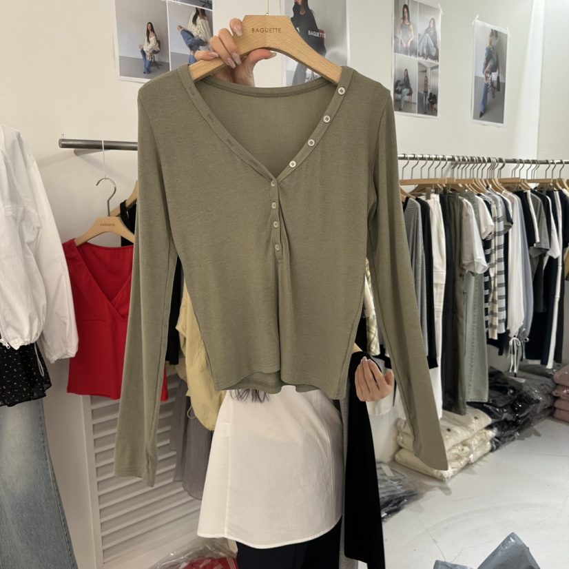 BAGUETTE-P東大門實拍女士新品真品休閑職業人氣長袖T恤BAGUETTE-P長袖T恤圖色2