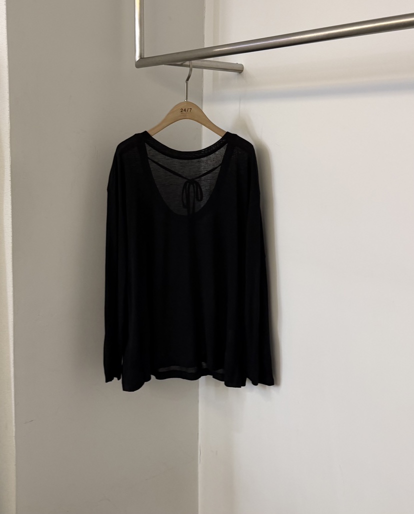 TWENTY FOUR SEVEN24-7韓國代購女裝新品熱賣人氣長袖T恤TEWNTY FOUR SEVEN24-7長袖T恤圖色3黑色