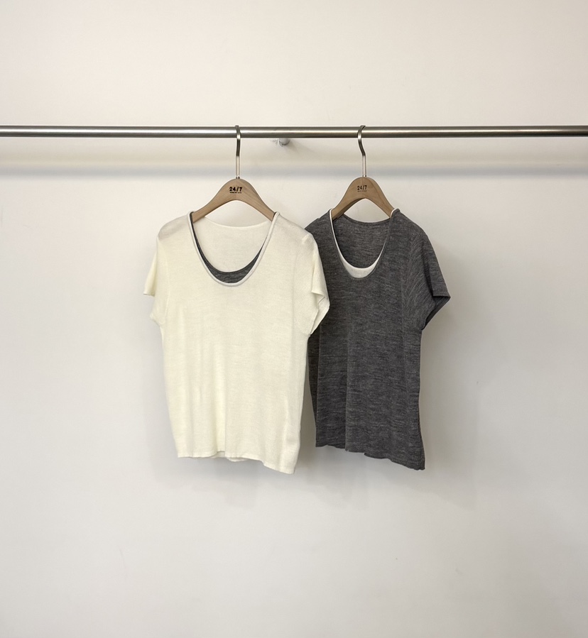 TWENTY FOUR SEVEN24-7東大門實拍女裝新品推薦針織衫假兩件TEWNTY FOUR SEVEN24-7針織衫