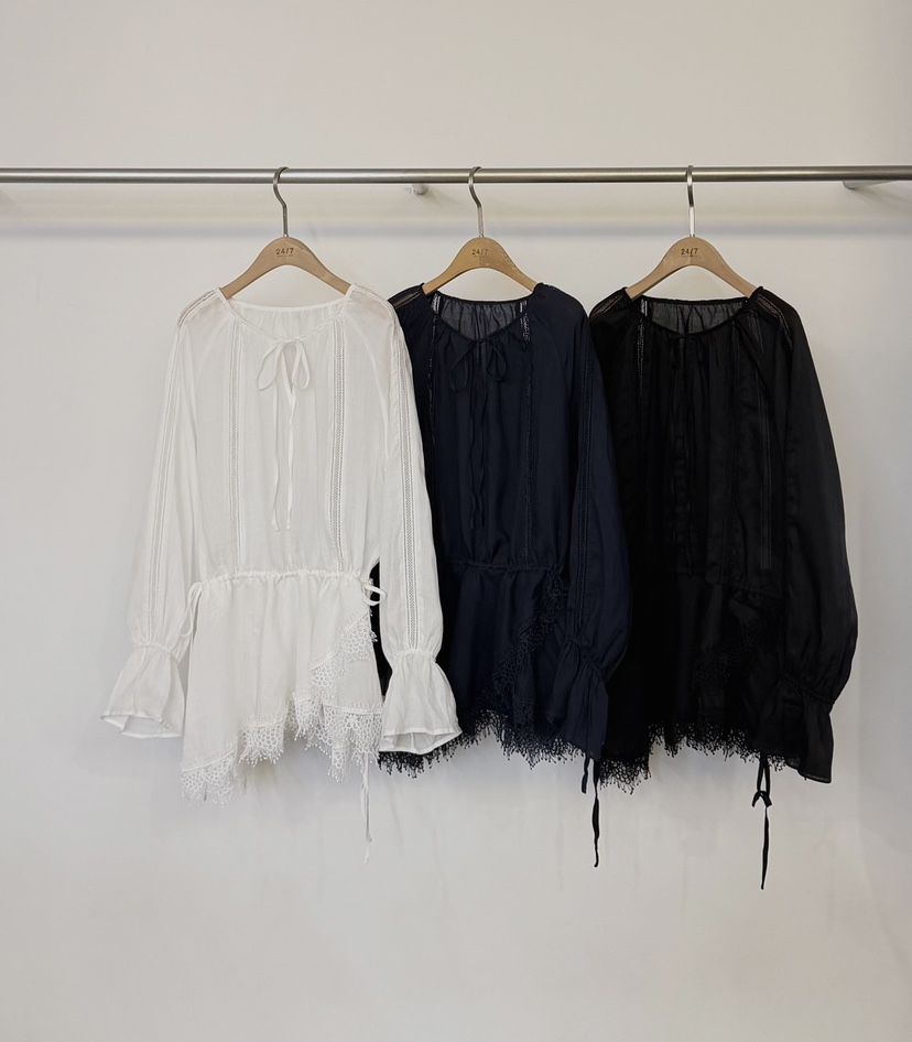 TWENTY FOUR SEVEN24-7東大門實拍女裝新款休閑襯衫蕾絲衫TEWNTY FOUR SEVEN24-7襯衫/蕾絲衫