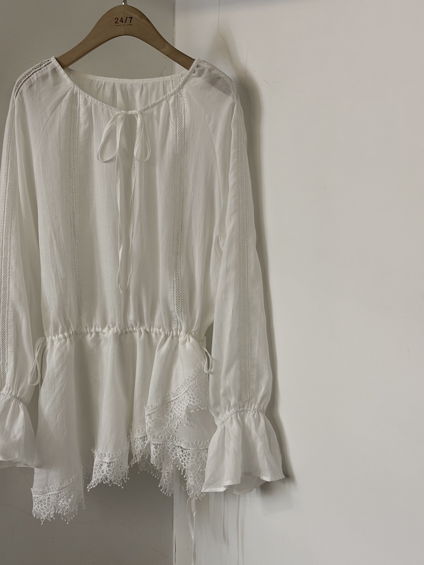TWENTY FOUR SEVEN24-7東大門實拍女裝新款休閑襯衫蕾絲衫TEWNTY FOUR SEVEN24-7襯衫/蕾絲衫