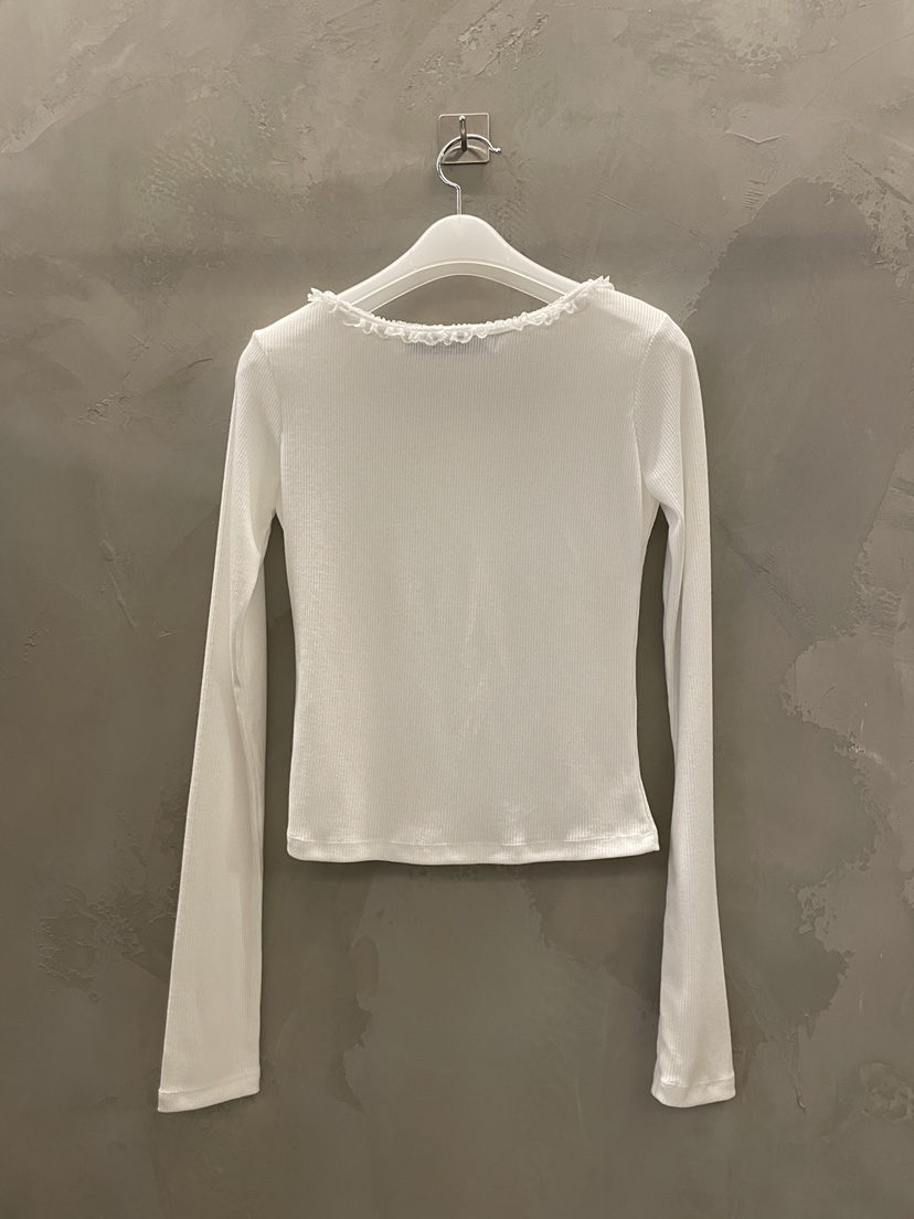 MULCUP韓國東大門直郵女裝新品人氣職業休閑26春夏長袖T恤紐扣MULCUP長袖T恤