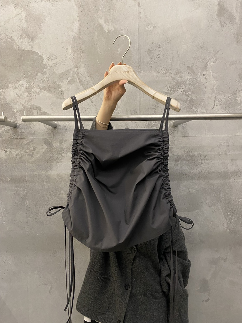 THE VETIVER-A東大門實拍女士新品職業推薦休閑吊帶背心VETIVER吊帶/背心圖色1墨色