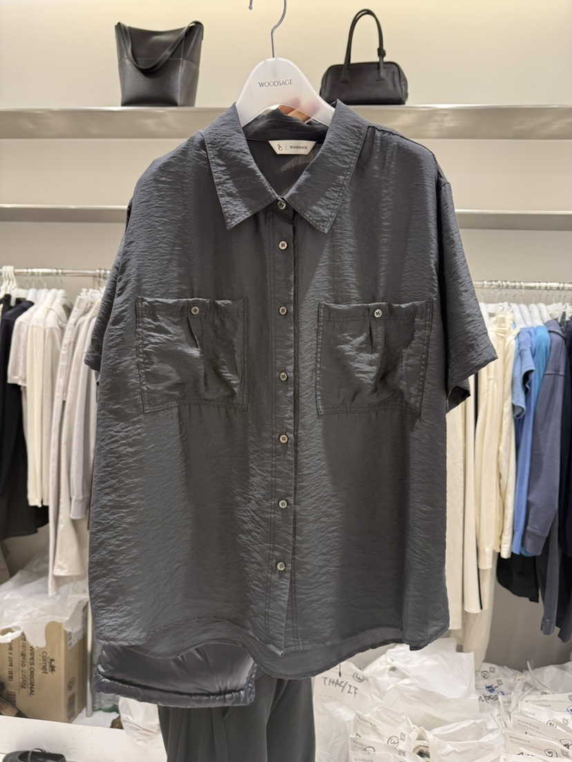 WOOD SAGE韓國代購女士新款休閑熱賣職業襯衫蕾絲衫水洗WOOD SAGE襯衫/蕾絲衫圖色3