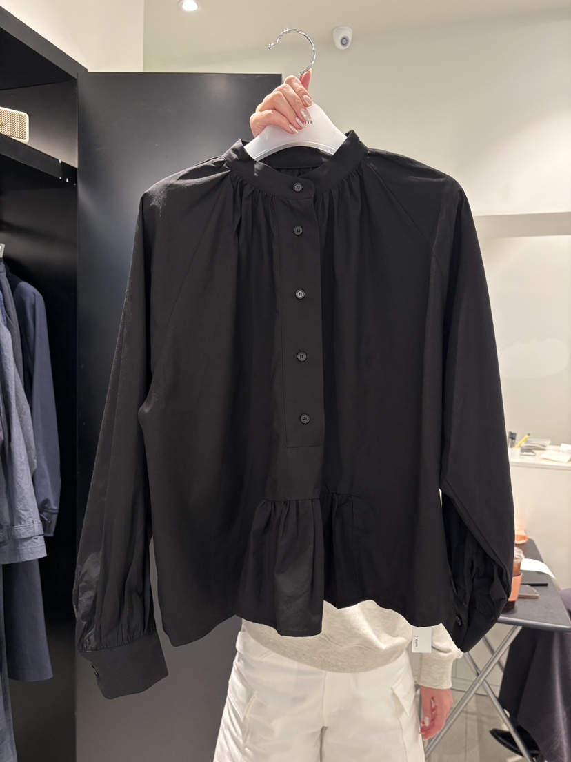 CREAM-P韓國東大門直郵女士新品職業時尚襯衫蕾絲衫褶皺CREAM-P襯衫/蕾絲衫圖色2