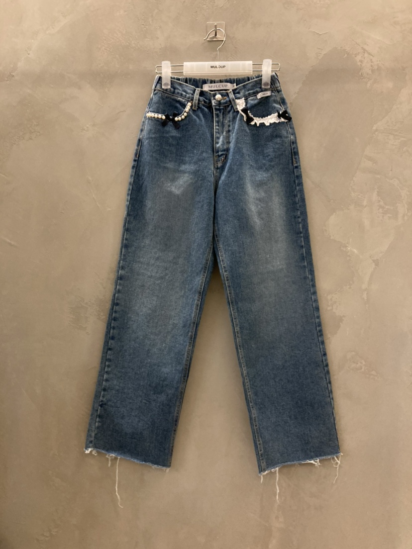 MULCUP韓國東大門直郵女裝新品推薦休閑人氣時尚26春夏牛仔褲MULCUP牛仔褲圖色1