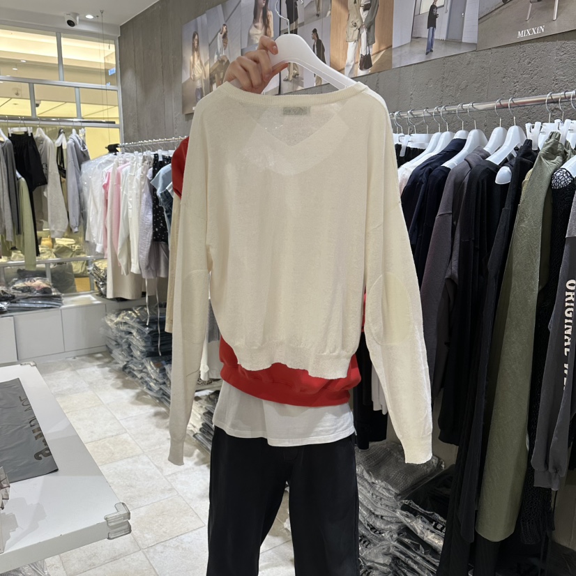 MIXXIN韓國直郵女裝新品推薦26春夏熱賣職業針織衫亞麻布MIXXIN針織衫