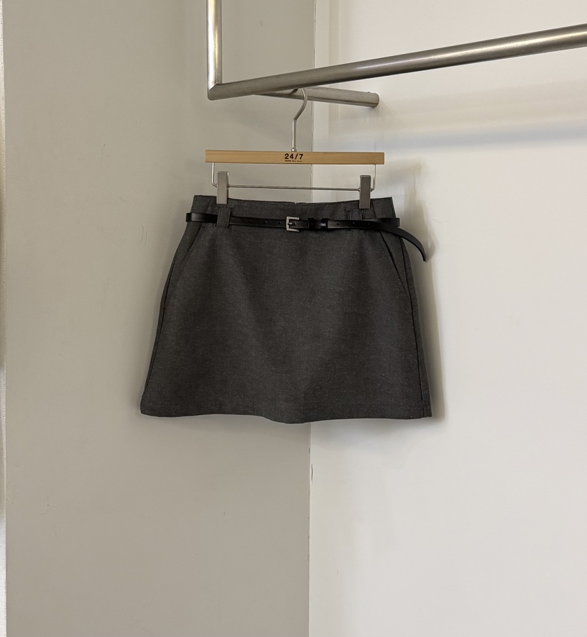 TWENTY FOUR SEVEN24-7韓國東大門直郵女裝新品時尚裙褲不含腰帶TEWNTY FOUR SEVEN24-7裙褲圖色1灰色