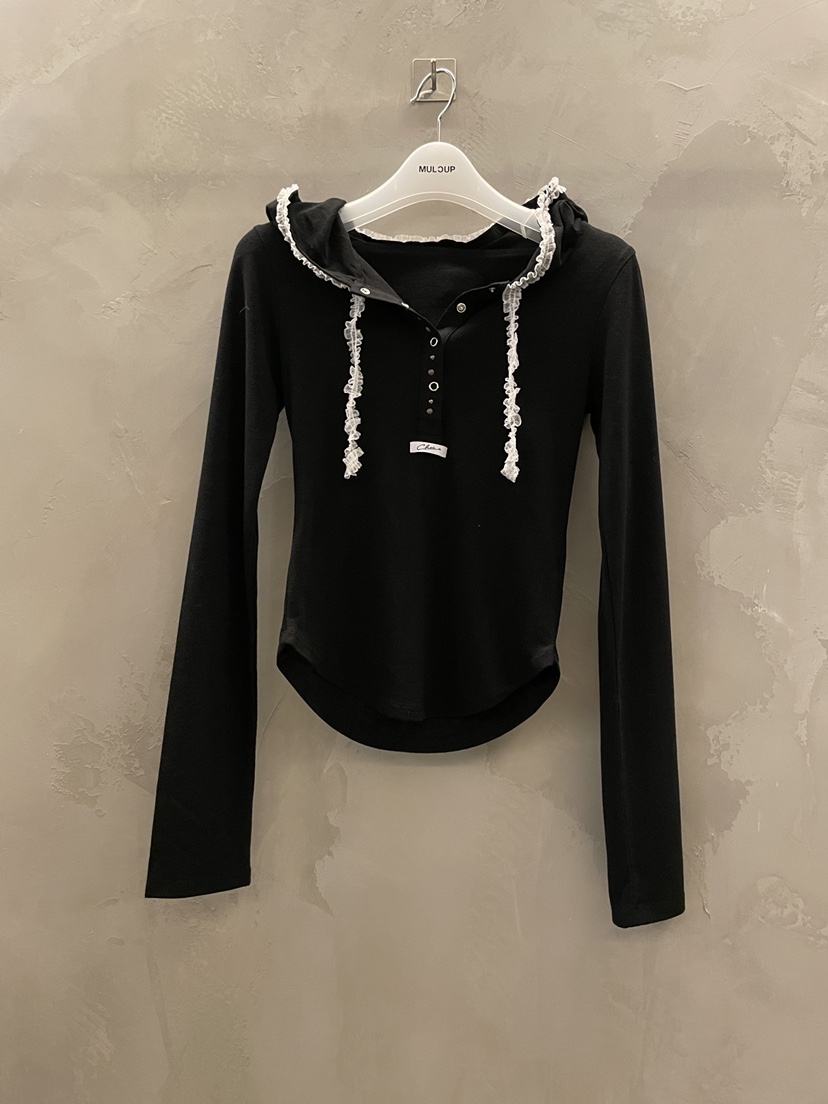 MULCUP韓國東大門代購女士新品推薦熱賣休閑26春夏長袖T恤兜帽MULCUP長袖T恤圖色2