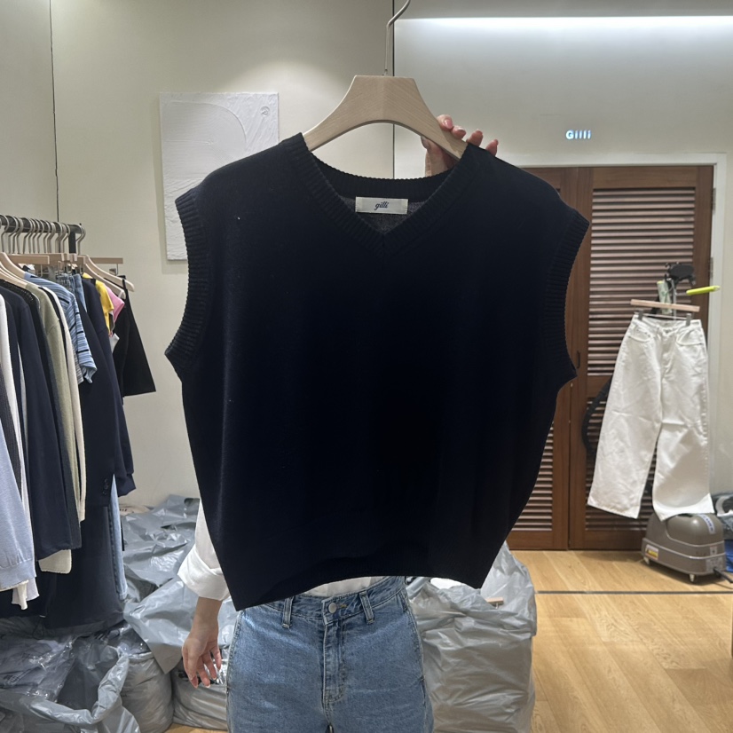 GILLI韓國代購女裝新品職業真品時尚熱賣休閑吊帶背心羊毛GILLI吊帶/背心圖色4