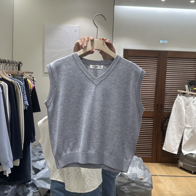 GILLI韓國代購女裝新品職業真品時尚熱賣休閑吊帶背心羊毛GILLI吊帶/背心圖色5