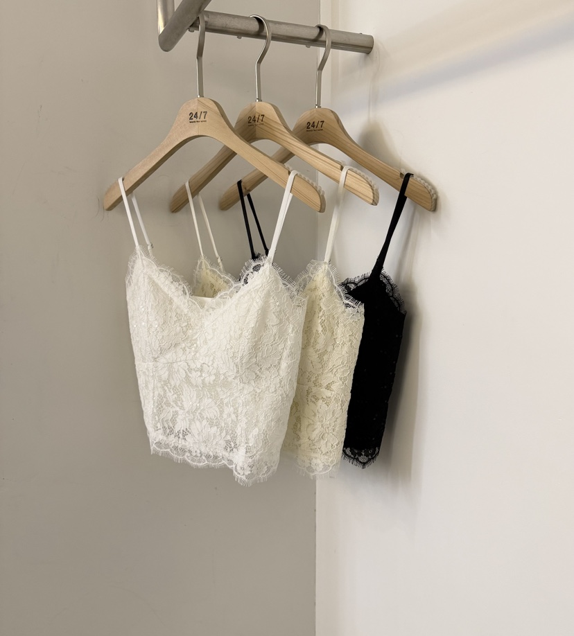 TWENTY FOUR SEVEN24-7韓國東大門直郵女士新款26春夏吊帶背心蕾絲TEWNTY FOUR SEVEN24-7吊帶/背心