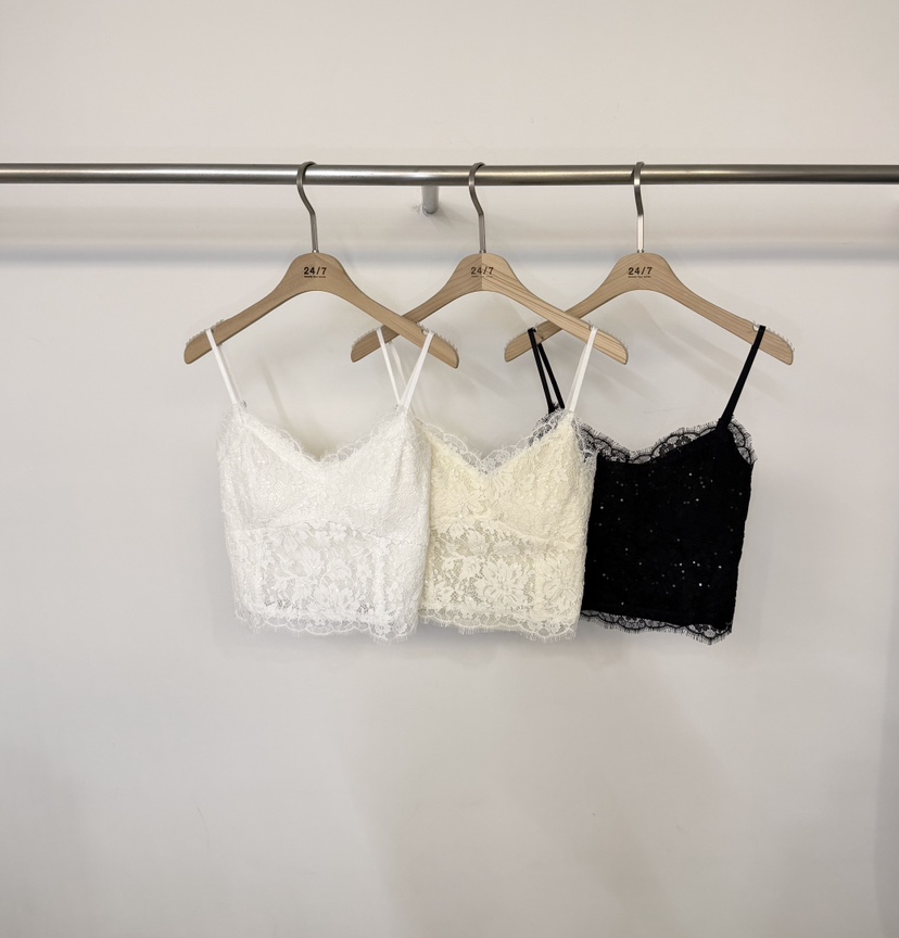 TWENTY FOUR SEVEN24-7韓國東大門直郵女士新款26春夏吊帶背心蕾絲TEWNTY FOUR SEVEN24-7吊帶/背心