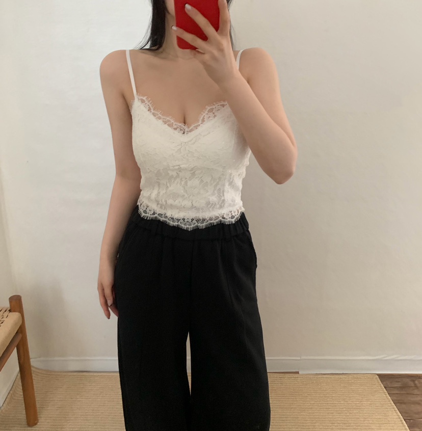 TWENTY FOUR SEVEN24-7韓國東大門直郵女士新款26春夏吊帶背心蕾絲TEWNTY FOUR SEVEN24-7吊帶/背心