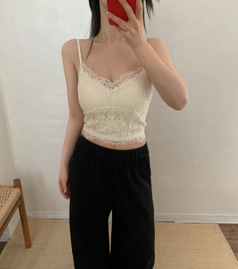 TWENTY FOUR SEVEN24-7韓國東大門直郵女士新款26春夏吊帶背心蕾絲TEWNTY FOUR SEVEN24-7吊帶/背心