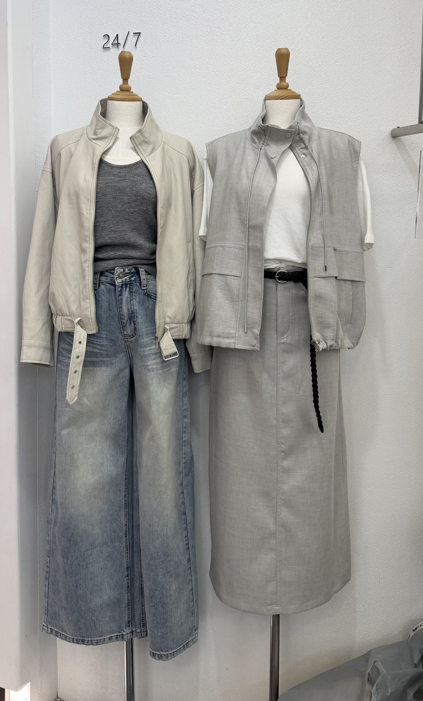 TWENTY FOUR SEVEN24-7東大門實拍女士新品推薦套裝含腰帶兩件套TEWNTY FOUR SEVEN24-7套裝