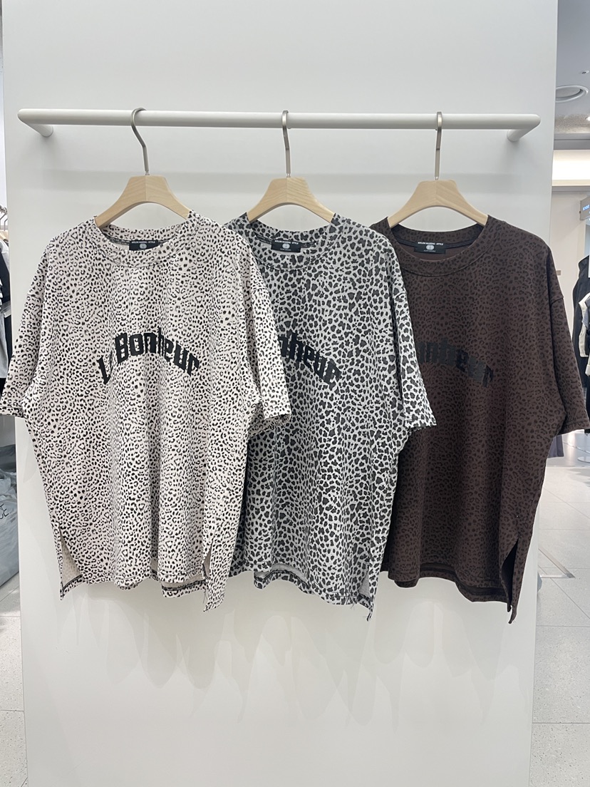 NYLON韓國直郵女士新品休閑職業真品26春夏時尚T恤豹紋寬松NYLONT恤