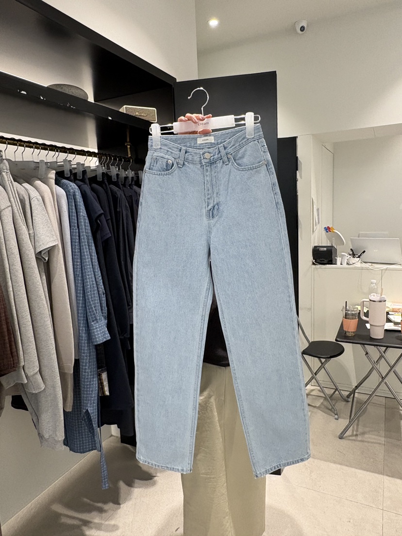 CREAM-P韓國直郵實拍女士新品休閑26春夏時尚人氣牛仔褲CREAM-P牛仔褲圖色1