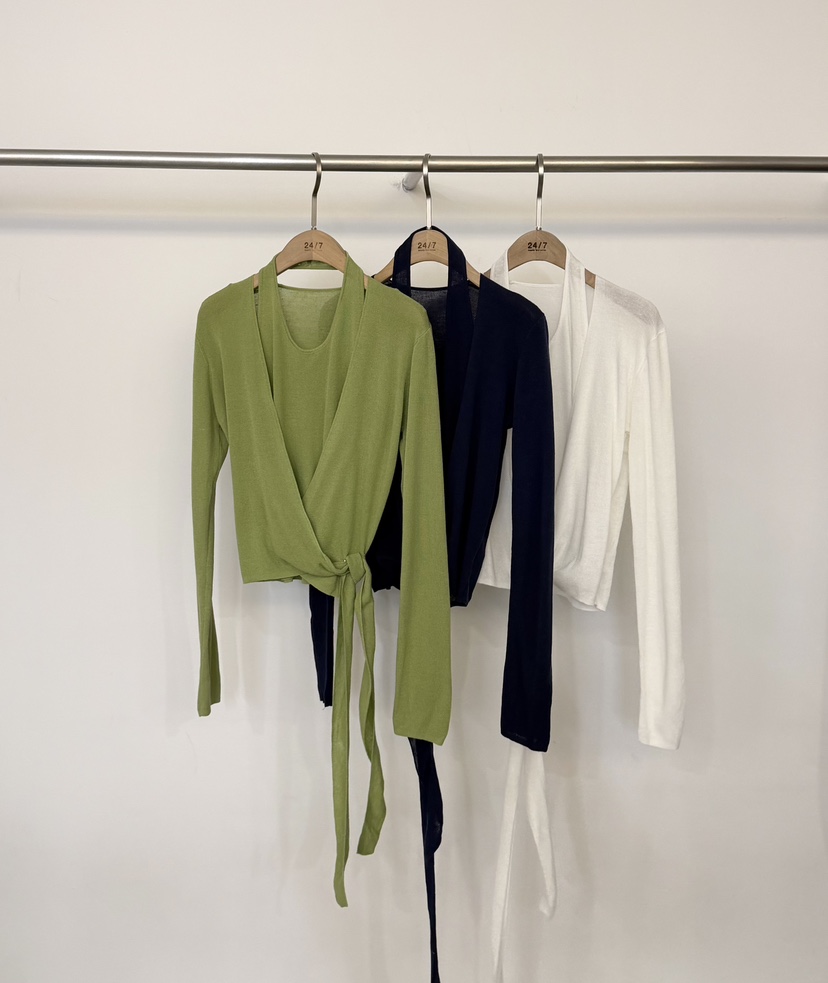 TWENTY FOUR SEVEN24-7東大門實拍女裝新款休閑針織衫假兩件TEWNTY FOUR SEVEN24-7針織衫