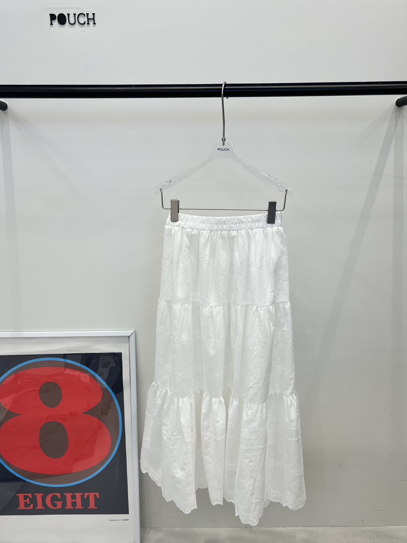 POUCH韓國東大門代購女裝新款職業熱賣人氣26春夏休閑長裙POUCH長裙圖色1