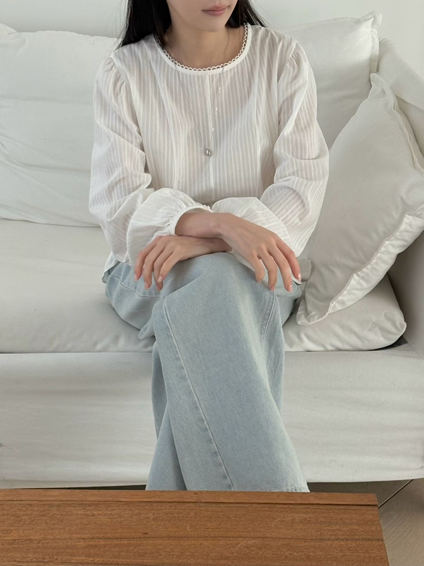 BINUS韓國直郵女士新品26春夏熱賣真品人氣職業襯衫蕾絲衫BINUS襯衫/蕾絲衫