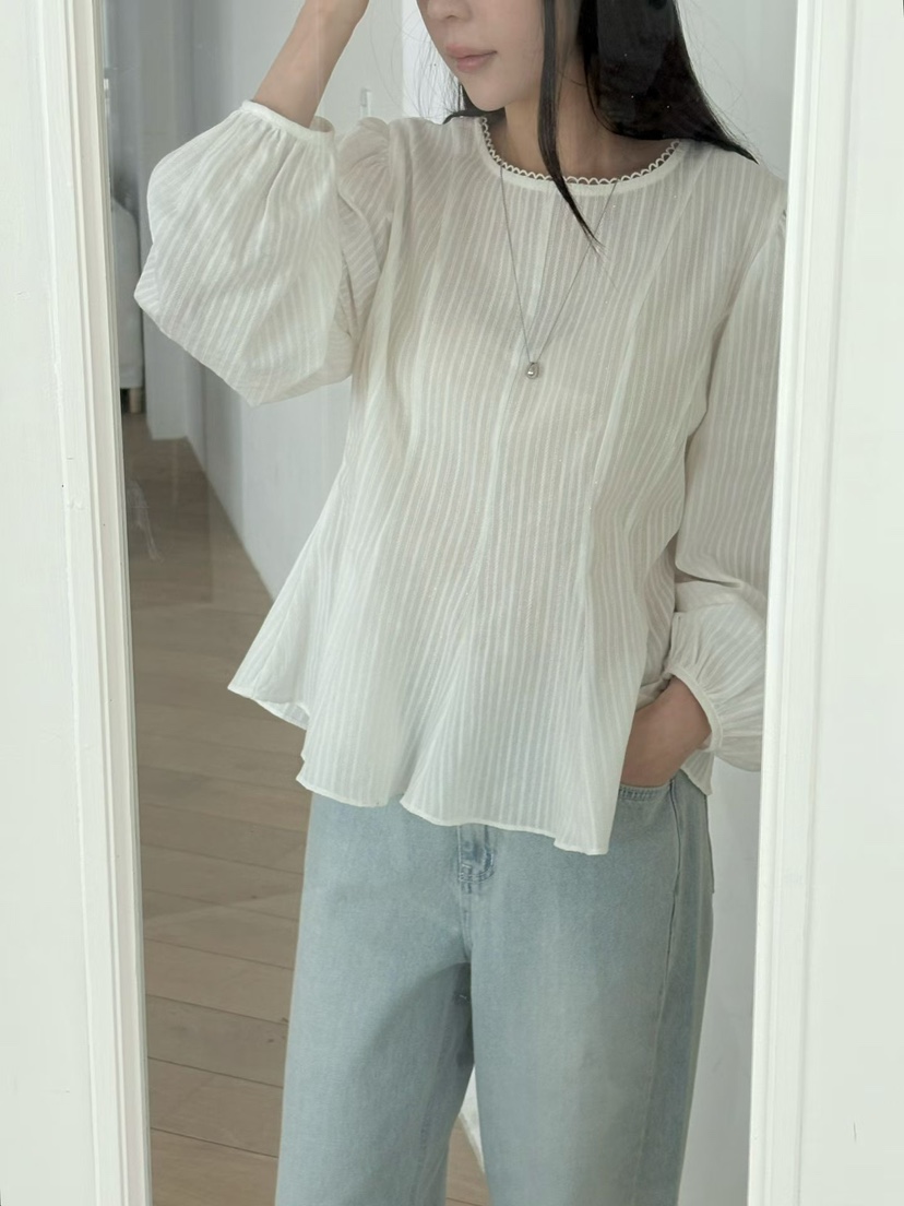 BINUS韓國直郵女士新品26春夏熱賣真品人氣職業襯衫蕾絲衫BINUS襯衫/蕾絲衫