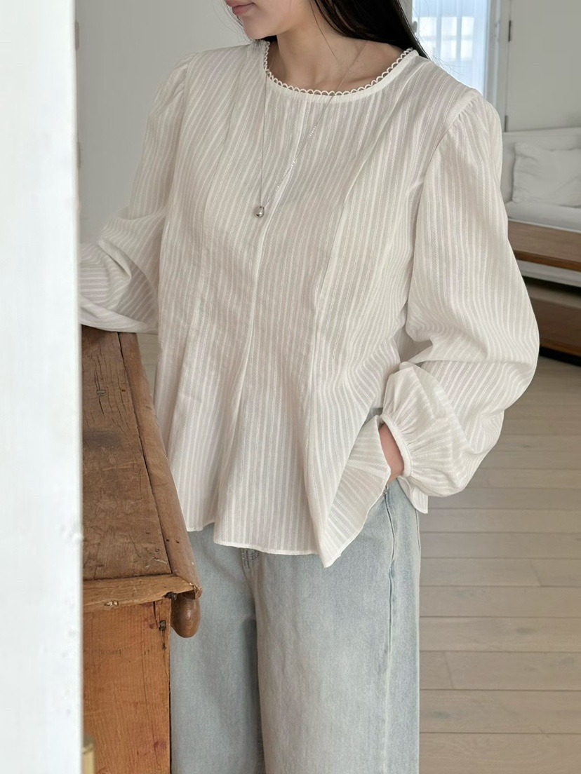 BINUS韓國直郵女士新品26春夏熱賣真品人氣職業襯衫蕾絲衫BINUS襯衫/蕾絲衫