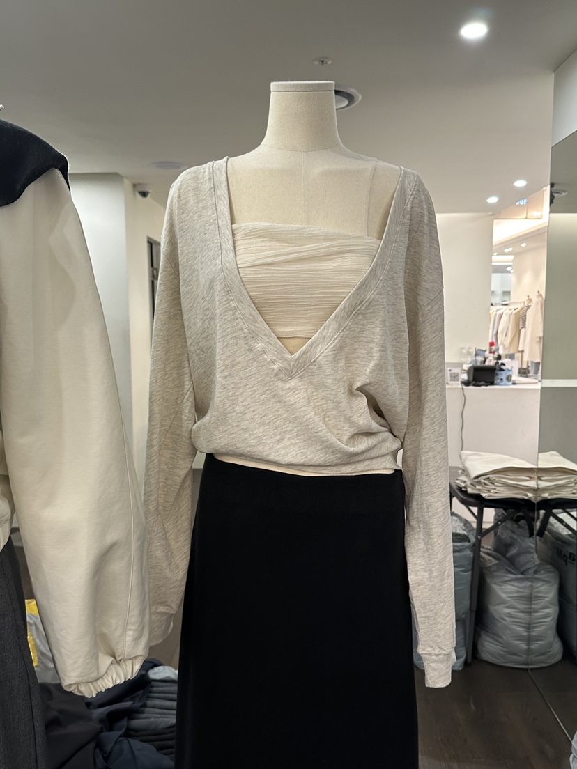 YOUR-P韓國東大門直郵女士新款26春夏職業推薦衛衣不含內搭YOUR-P衛衣圖色4燕麥色