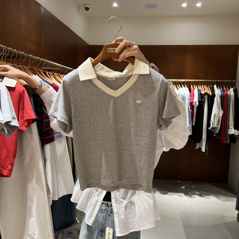 HEBON韓國東大門直郵女裝新品推薦職業26春夏熱賣時尚T恤HEBONT恤圖色1