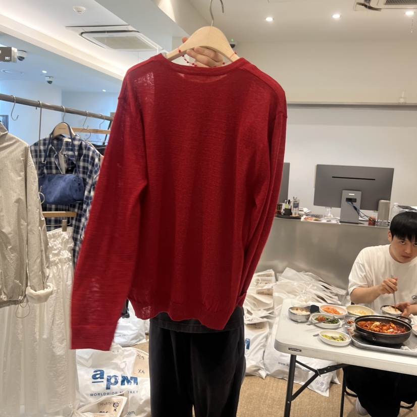 SELF SERVICE韓國代購女士新款休閑推薦針織衫不含內搭亞麻SELF SERVICE針織衫