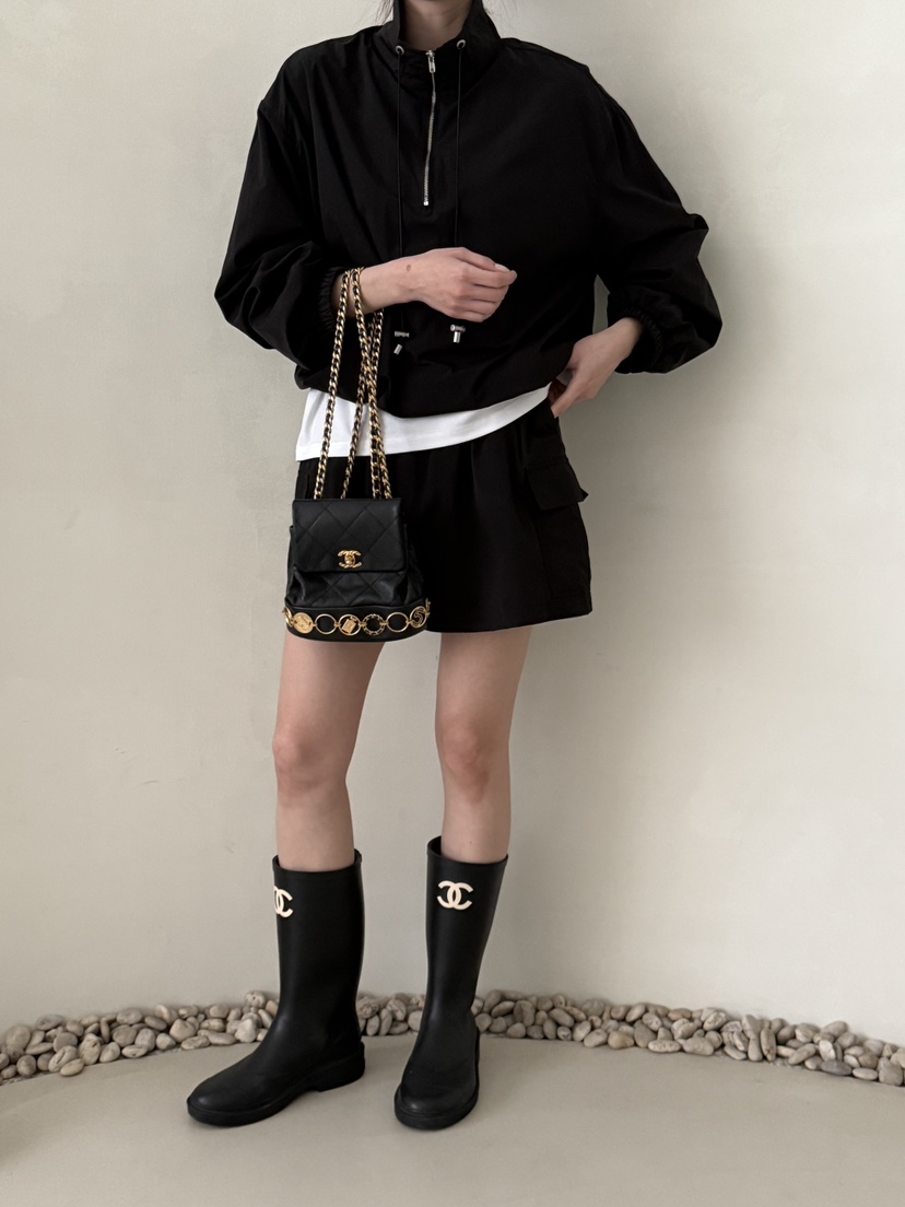 DEMAR韓國東大門直郵女裝新款人氣熱賣休閑職業26春夏套裝尼龍DEMAR套裝圖色2黑