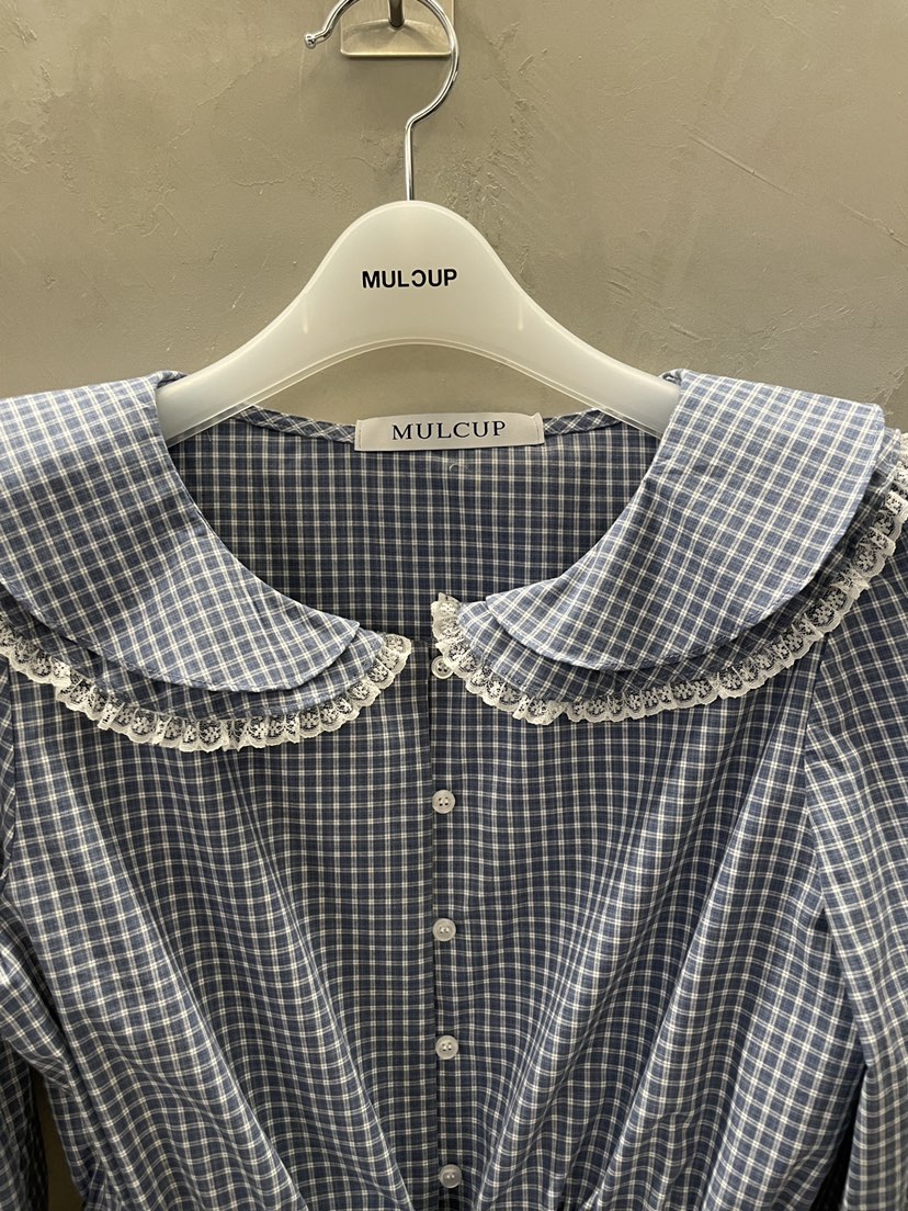 MULCUP韓國直郵實拍女裝新款人氣職業26春夏休閑襯衫蕾絲衫MULCUP襯衫/蕾絲衫
