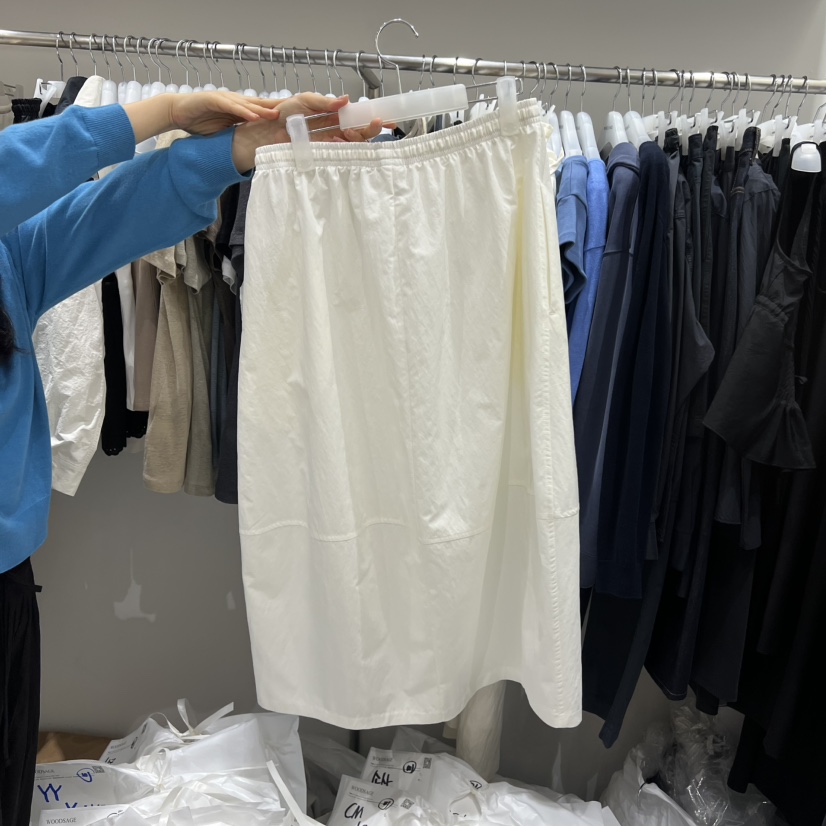 WOOD SAGE東大門直郵女裝新品26春夏人氣熱賣職業休閑長裙WOOD SAGE長裙